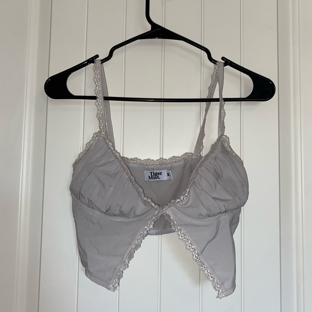 Grey crop top